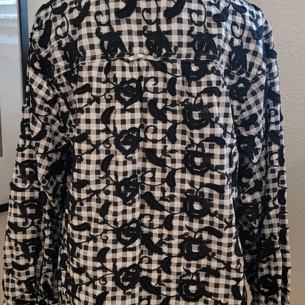 Anthropologie || Pilcro The Whitney Trapeze Buttondown Top Sz1x - Picture 3 of 7